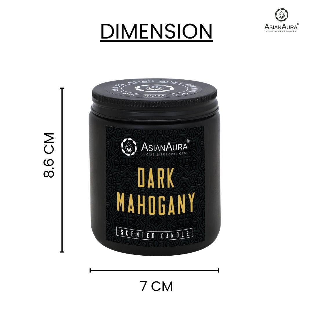 Black Screw Jar Candle - Dark Mahogany
