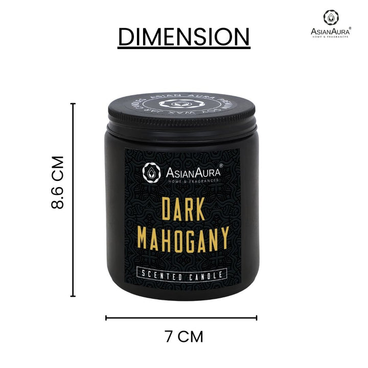 Black Screw Jar Candle - Dark Mahogany