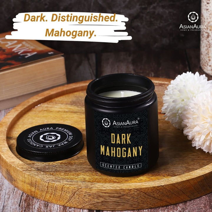 Black Screw Jar Candle - Dark Mahogany
