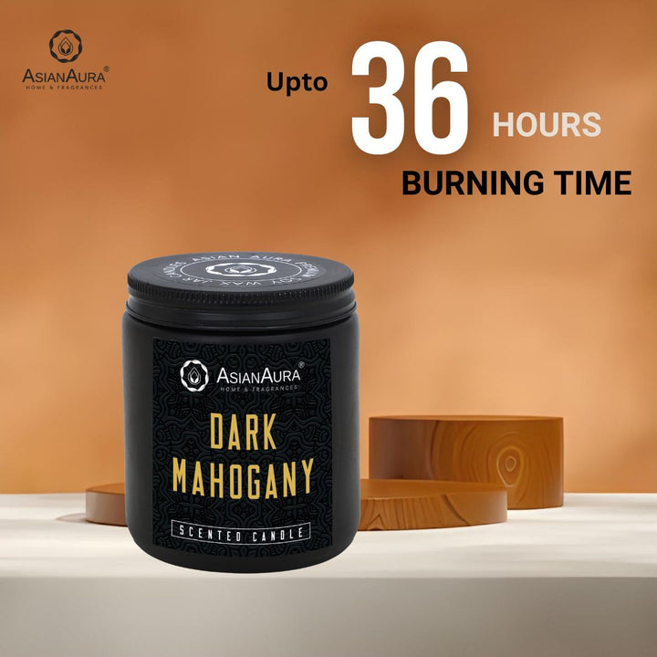 Black Screw Jar Candle - Dark Mahogany