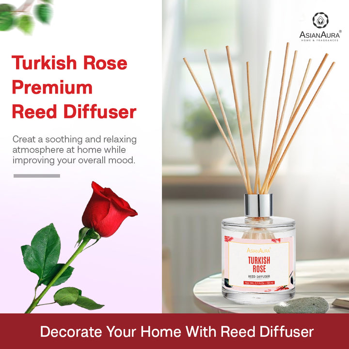 Air Diffuser Turkish Turkish Rose Reed Diffuser - 50 ml – Asian Aura