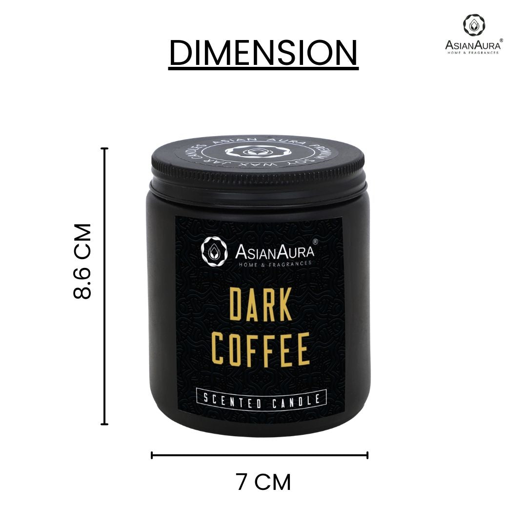Black Screw Jar Candle - Dark Coffee