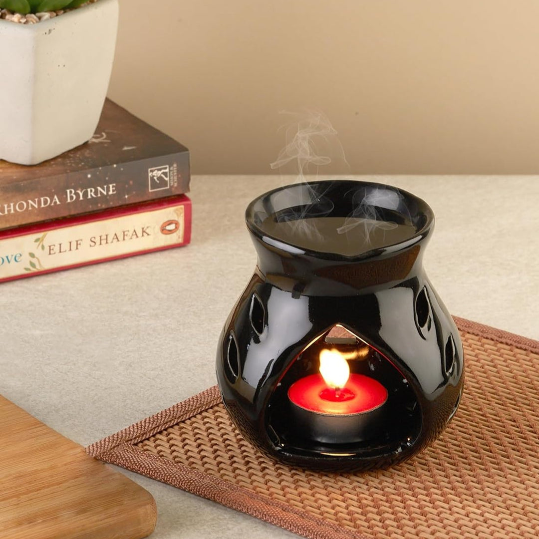 Black Candle Aroma Diffuser with Tea-Light Candle