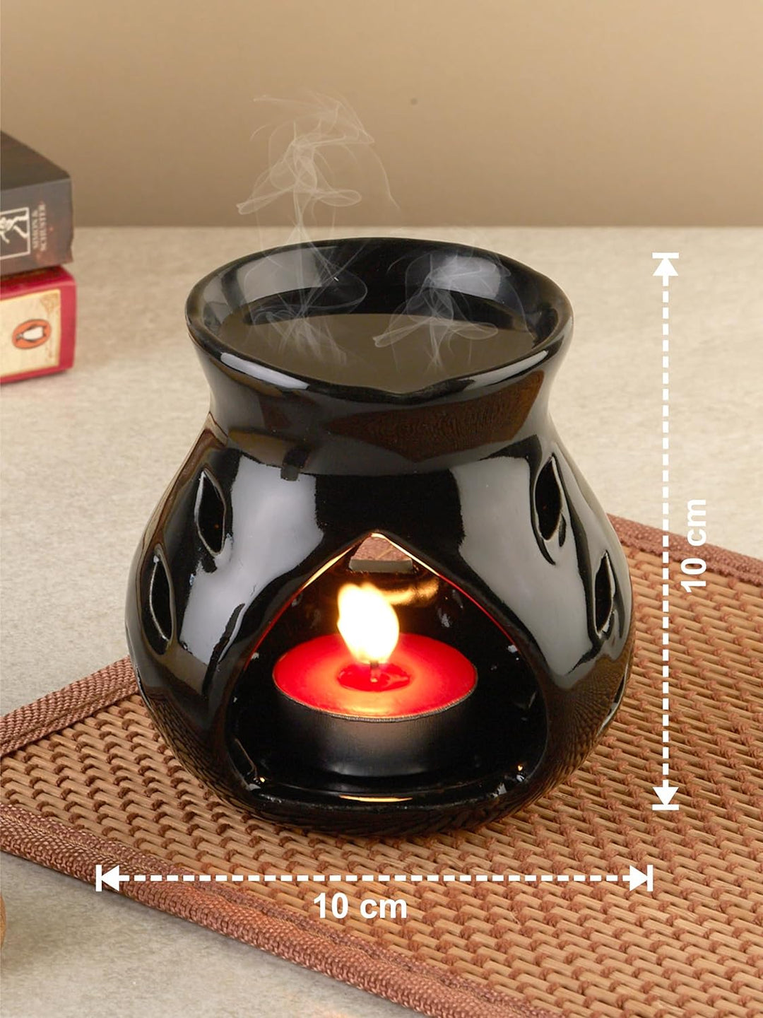 Black Candle Aroma Diffuser with Tea-Light Candle