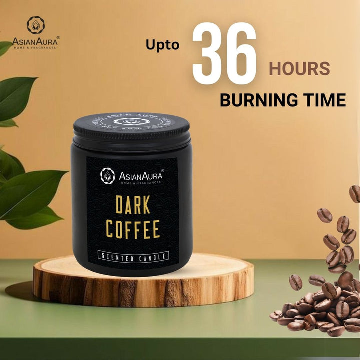 Black Screw Jar Candle - Dark Coffee