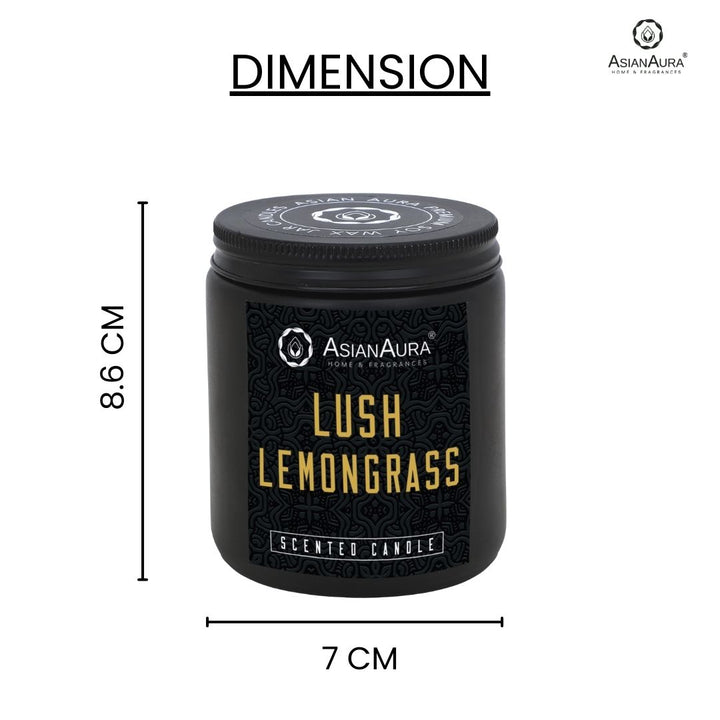 Black Screw Jar Candle - Lush Lemongrass