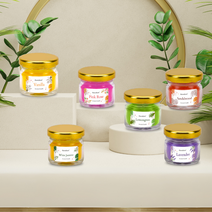 Mini Glass Jar Candle - 31 ml (Pack of 6)