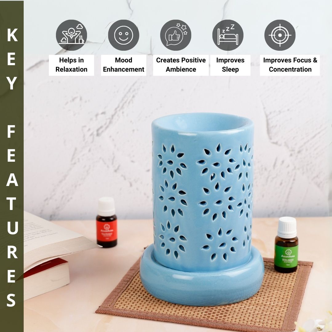 Cylindrical Shaped Electric Diffuser - Light Blue
