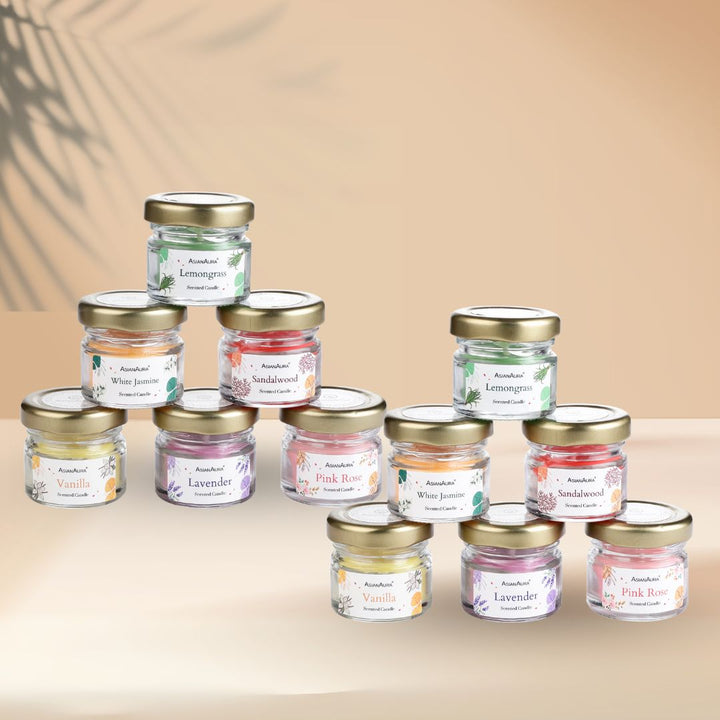 Mini Glass Jar Candle - 31 ml (Pack of 12)