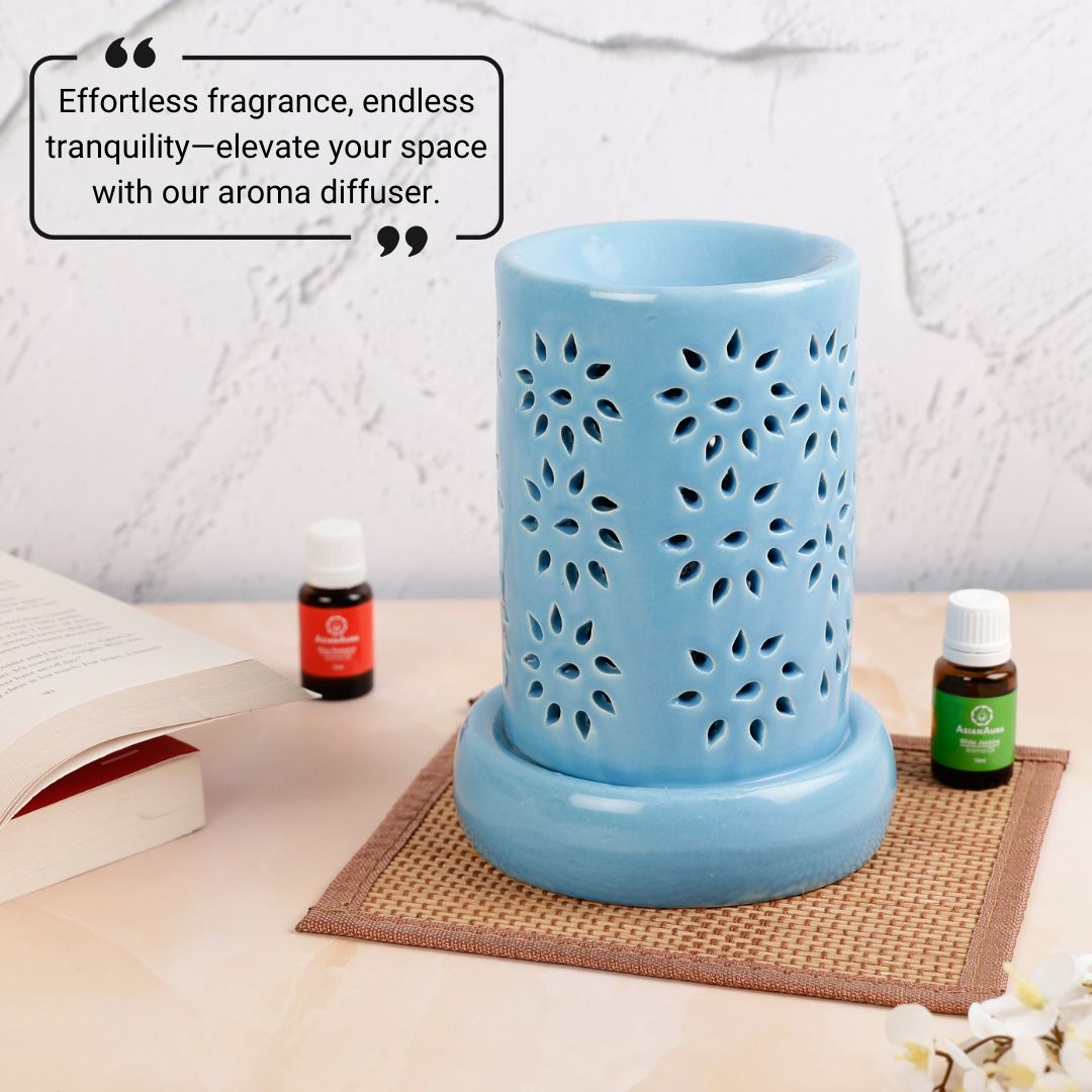 Cylindrical Shaped Electric Diffuser - Light Blue