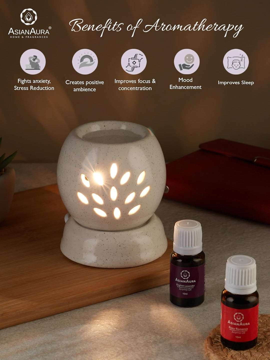 Electric aroma diffuser for home by Asian Aura