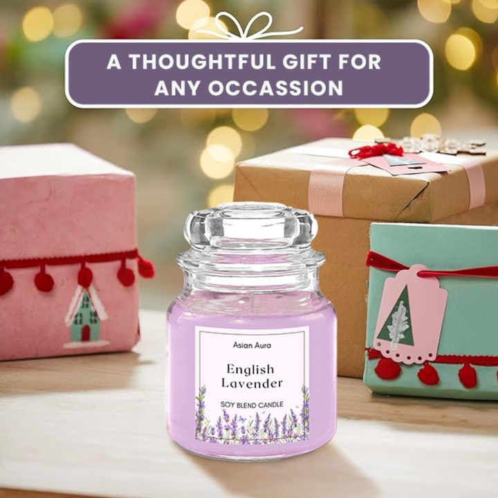 Aromatic lavender candle for bedroom