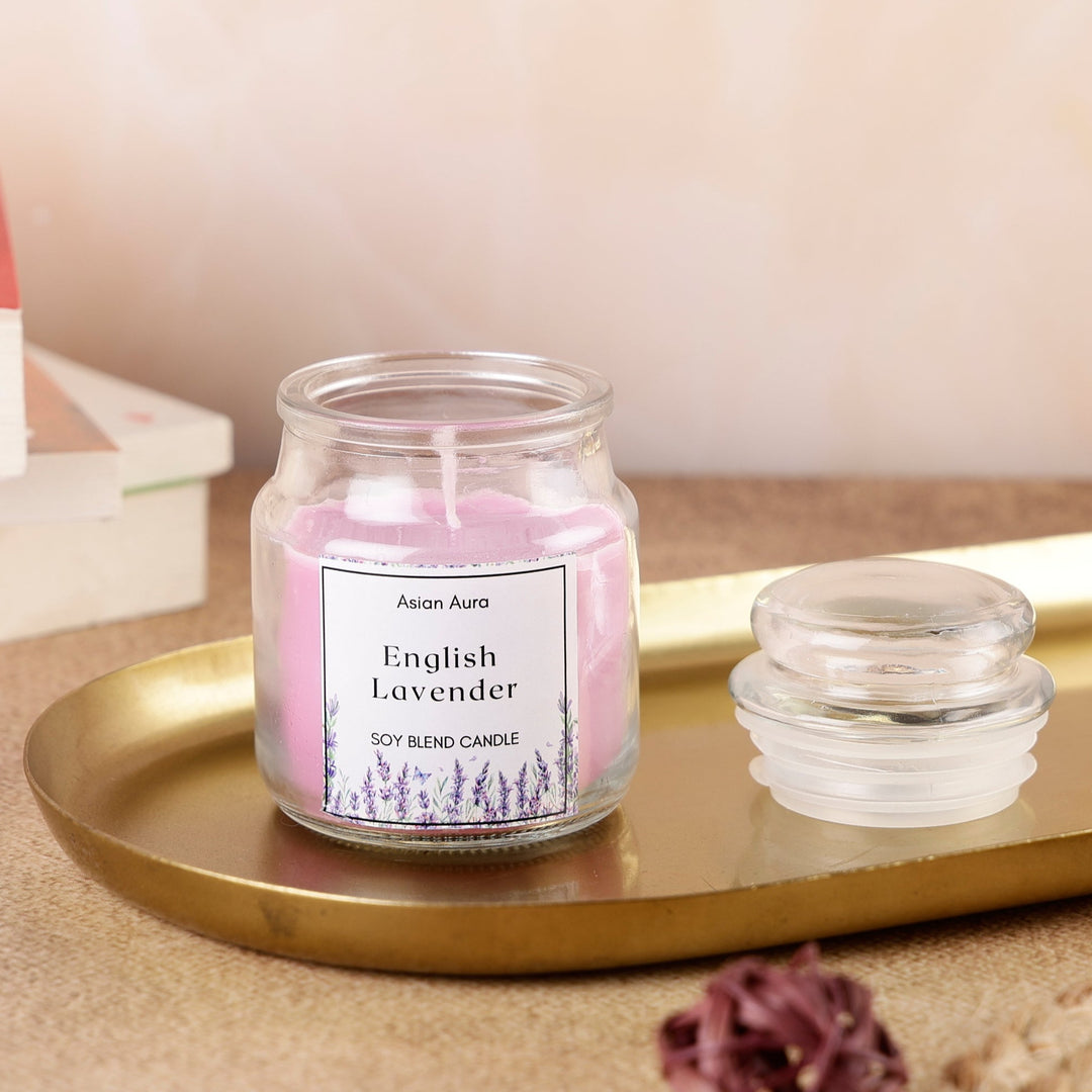 English Lavender Scented Jar Candle by Asian Aura