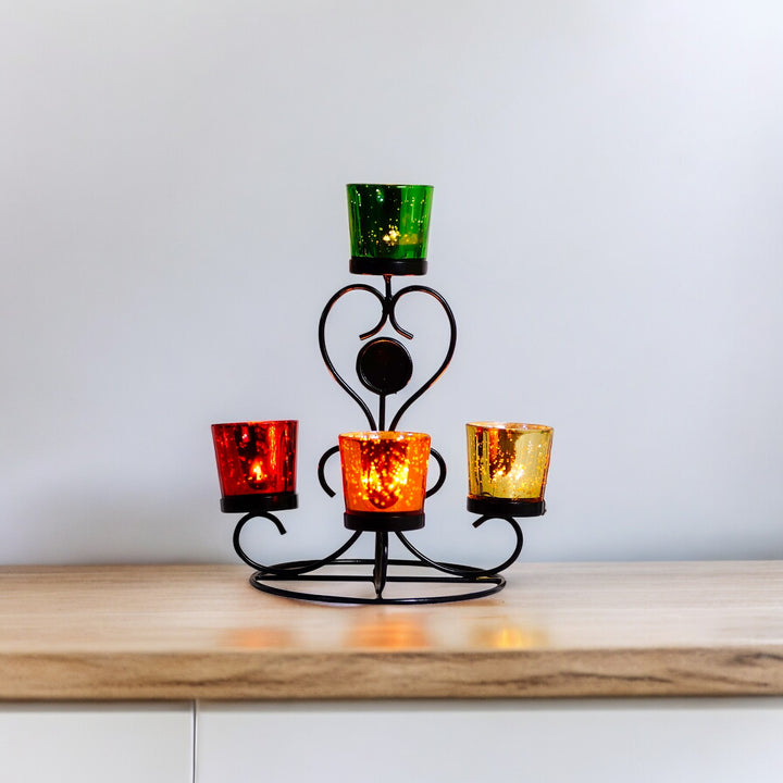 Five Candle Votive Holder, Tabletop Candle Decor