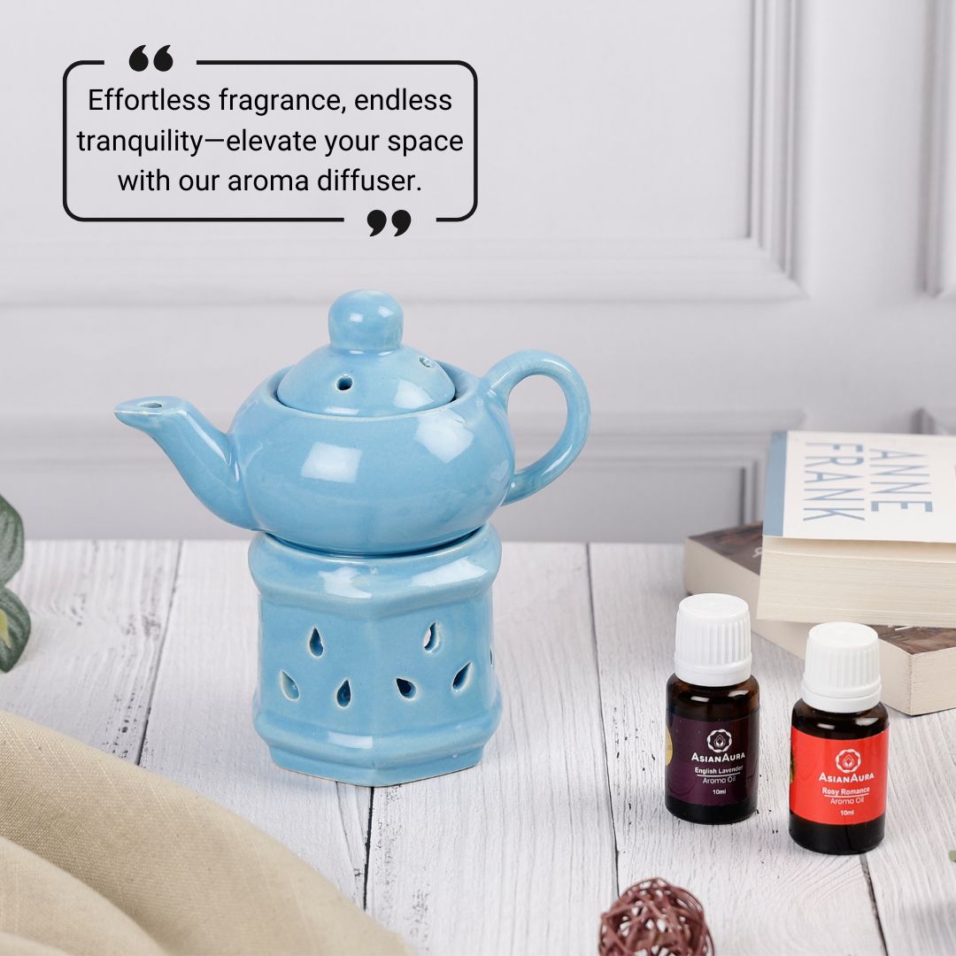Ceramic Kettle Aroma Oil Diffuser for Home Fragrance