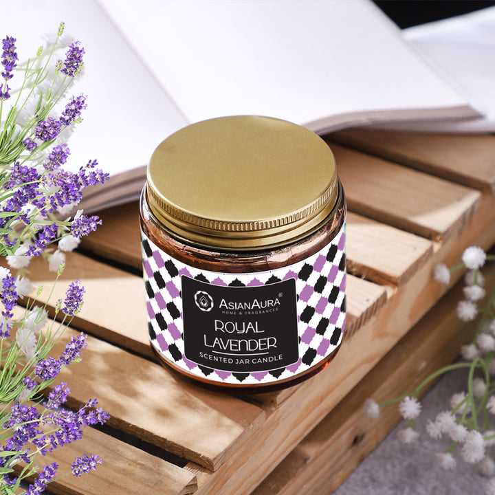Golden Screw Jar Candle - Royal Lavender