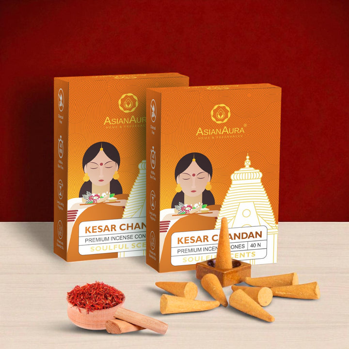 Premium Incense Cones -Kesar Chandan (40N)