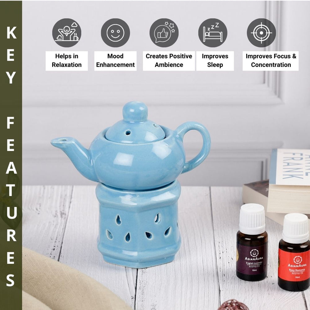 Kettle Shaped Ceramic Candle Diffuser for Aromatherapy