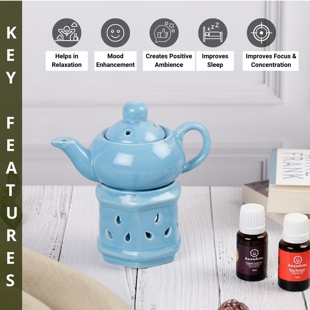 Kettle Shaped Ceramic Candle Diffuser for Aromatherapy