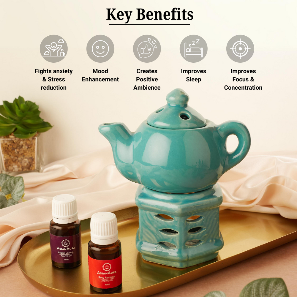 Kettle Shaped Ceramic Candle Diffuser for Aromatherapy