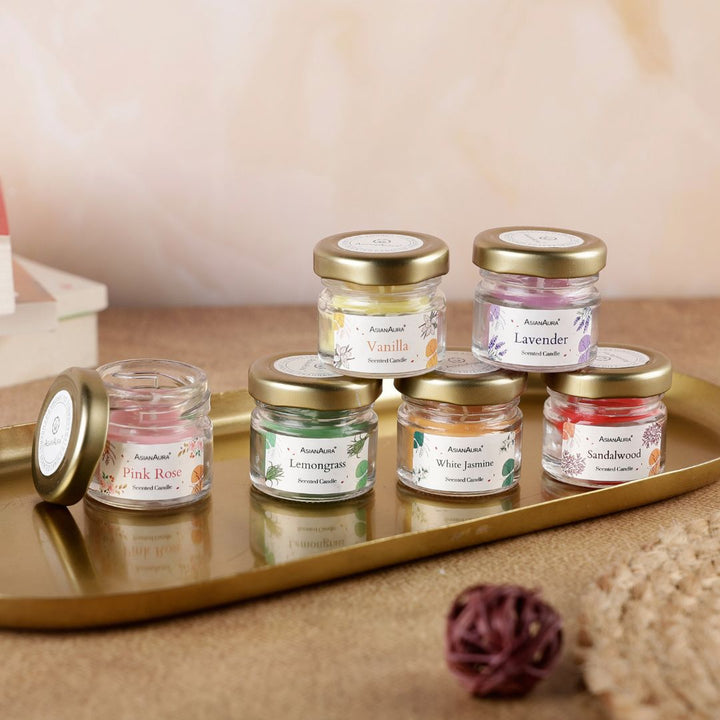 Mini Glass Jar Candle 31 ml Pack of 12 by Asian Aura