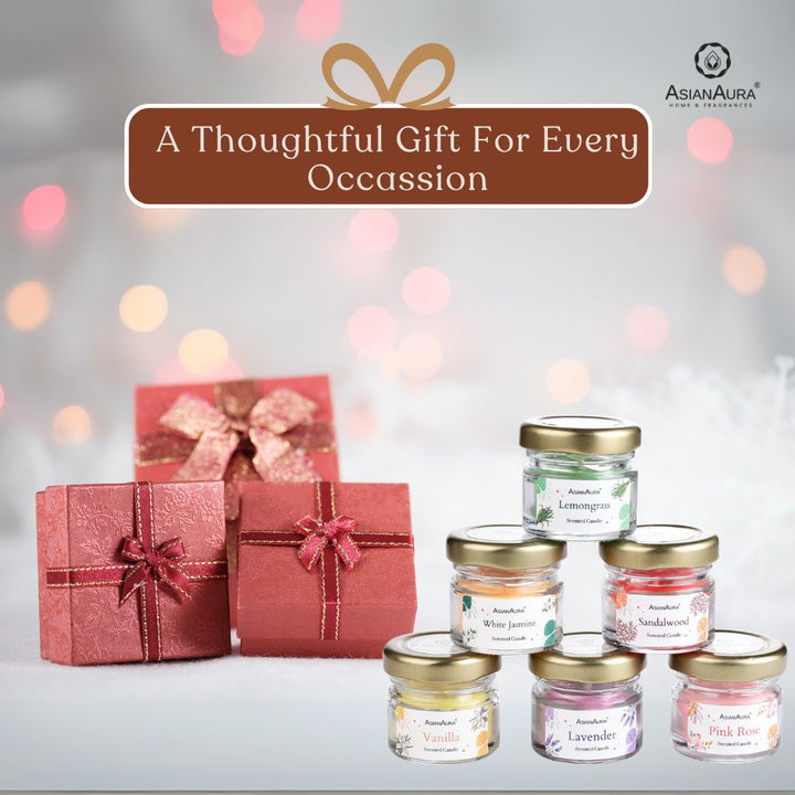 Mini glass jar candles for weddings, return gifts and celebrations