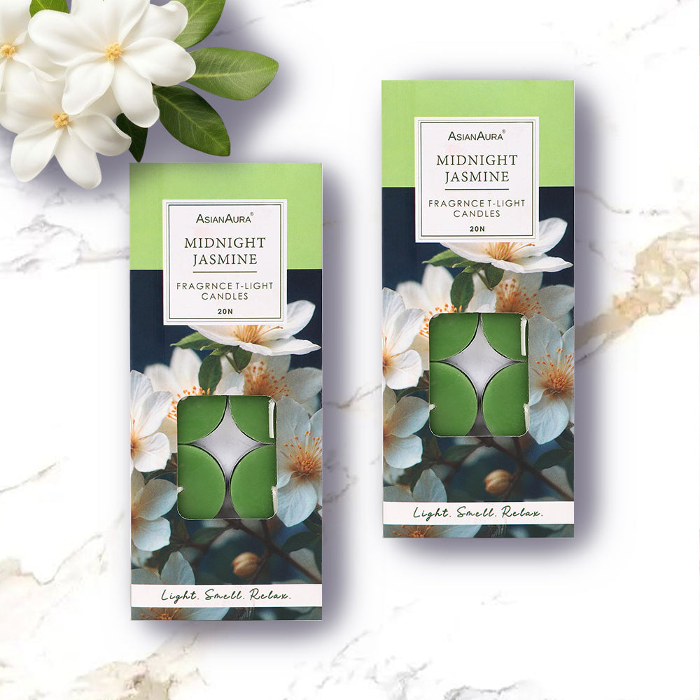 Midnight Jasmine T-Light Candles - Pack Of 20