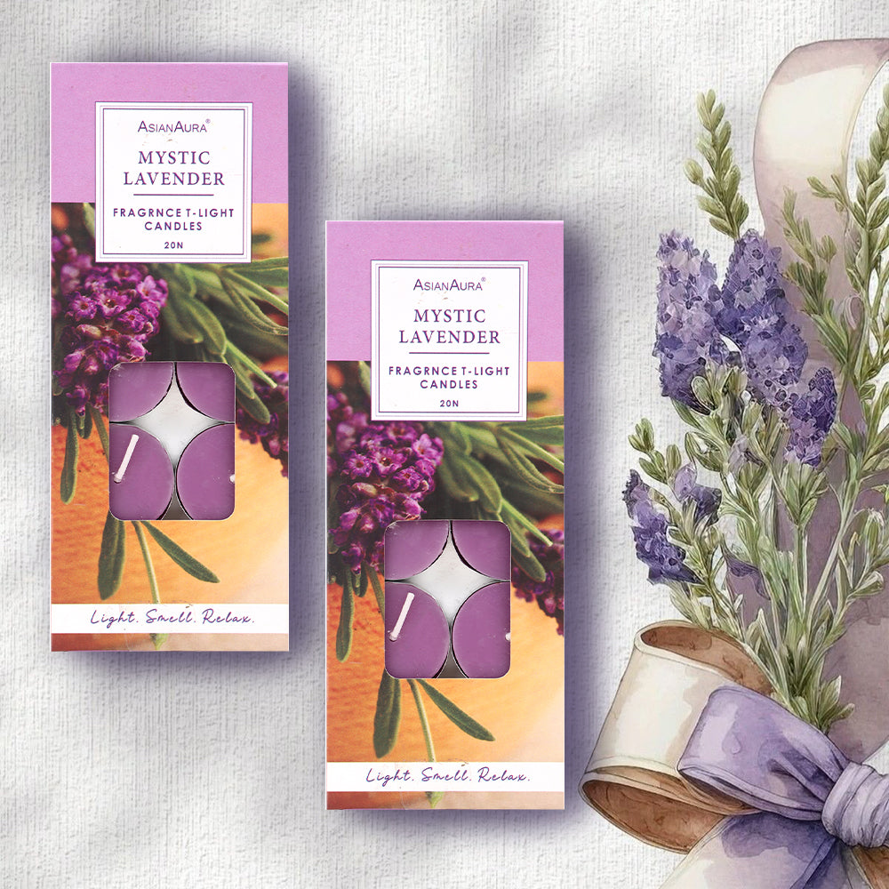 Mystic Lavender T-Light Candles - Pack Of 20