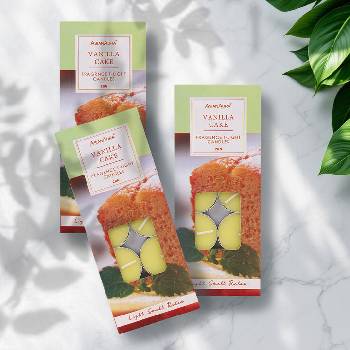 Vanilla Cake T-Light Candles - Pack Of 20