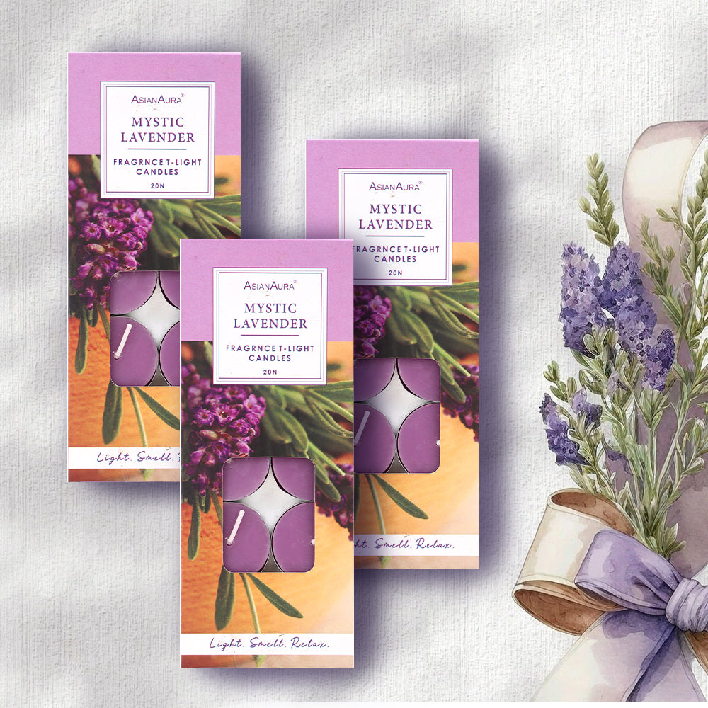 Mystic Lavender T-Light Candles - Pack Of 20