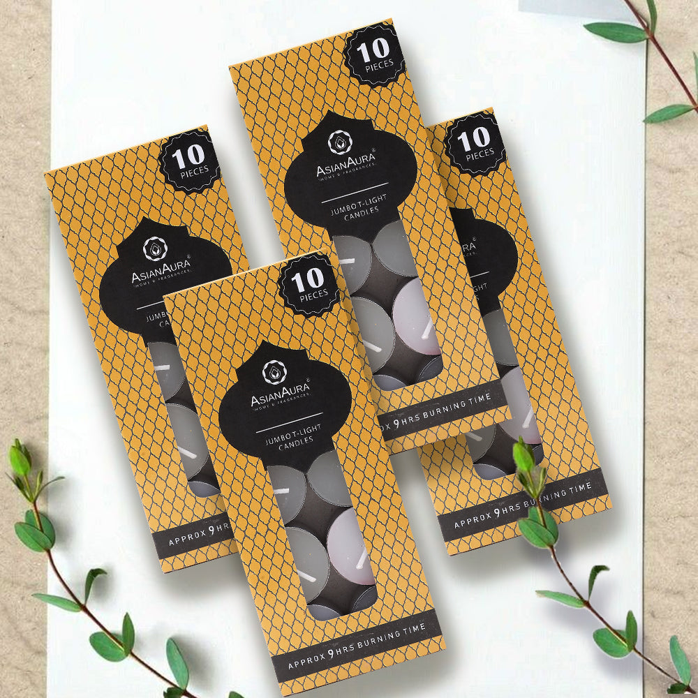 Jumbo T-Light Candles - Pack of 10