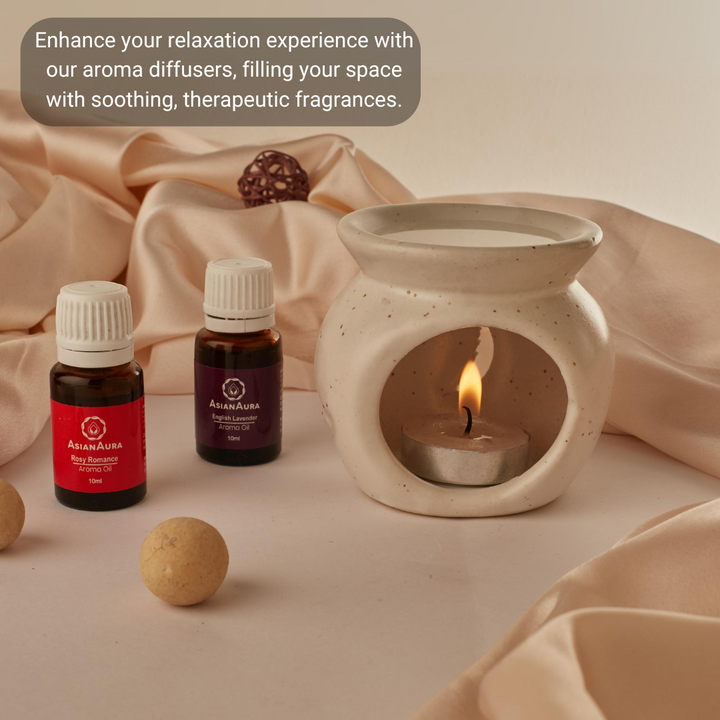 White Ceramic Candle Diffuser for Aromatherapy